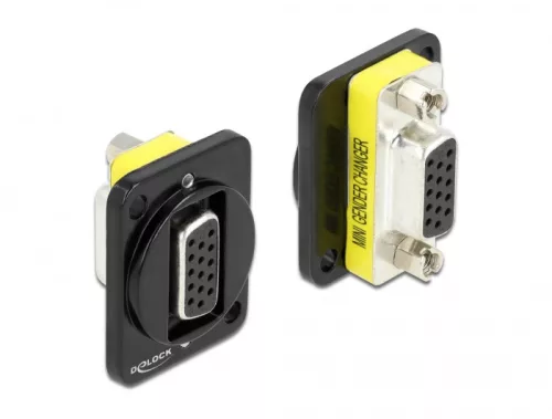Delock D-típusú Modul VGA 15 érintkezős hüvely - hüvely (DL-86792)