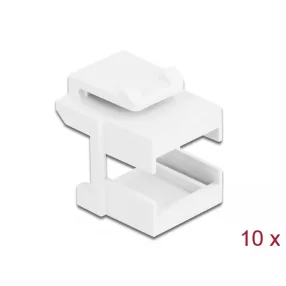   Delock Keystone fedél, fehér optikai szálasz csatlakozókhoz, 10 darab (DL-86807)