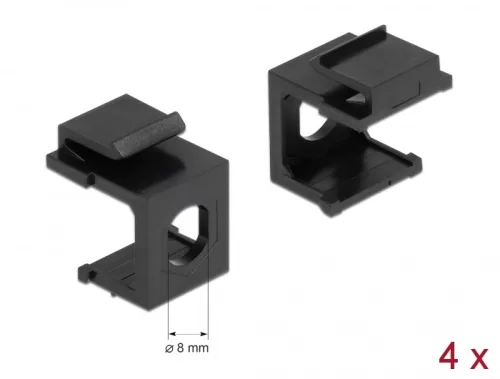 Delock Keystone fekete borító 8,0 mm-es lyukkal, 4 db. (DL-86810)