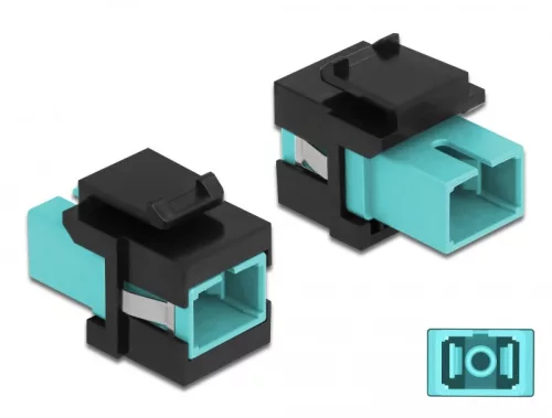 Delock Keystone modul SC Simplex aljzat - SC Simplex aljzat vízkék / fekete (DL-86814)