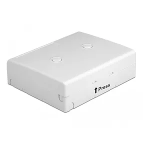   Delock Fehér száloptikai csatlakozódoboz falra szereléshez 4 db SC Simplex vagy LC Duplex-hez (DL-86843)