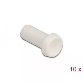   Delock Porvédő tető száloptika csatlakozóhoz, 2,50 mm-es kupakkal 10 db. Fehér (DL-86845)