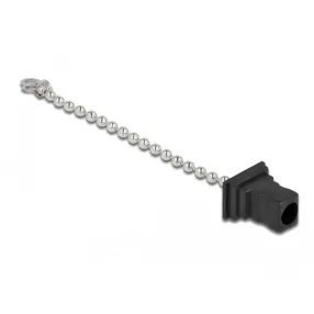   Delock Porvédő tető lánccal száloptika SC apa csatlakozóhoz fekete (DL-86847)