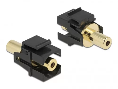 Delock Keystone Module sztereo jack anya 3,5 mm 3 tűs - sztereo jack anya 3,5 mm 3 tűs aranyozott, f (DL-86858)