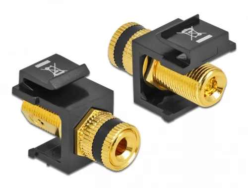 Delock Keystone modul szorító szerelvény > fekete menetes anya / fekete (DL-86864)