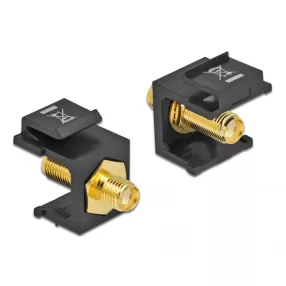   Delock Keystone modul, SMA-csatlakozóhüvely > SMA-csatlakozóhüvely, fekete (DL-86866)