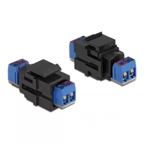   Delock Keystone modul 2 tűs sorkapocs > sorkapocs fekete (DL-86867)