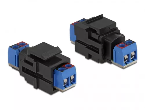 Delock Keystone modul 2 tűs sorkapocs > sorkapocs fekete (DL-86867)