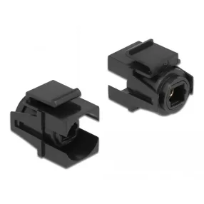   Delock Keystone modul, TOSLINK-csatlakozóhüvely > TOSLINK-csatlakozóhüvely fekete (DL-86868)