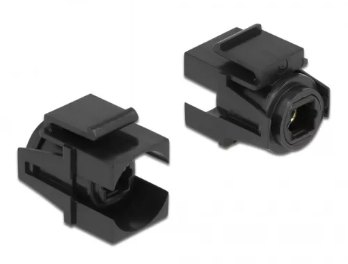 Delock Keystone modul, TOSLINK-csatlakozóhüvely > TOSLINK-csatlakozóhüvely fekete (DL-86868)