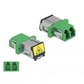   Delock SC optikai szálas csatlakozó Párosító lézervédő zárral / borítással Duplex anya - LC Duplex a (DL-86897)