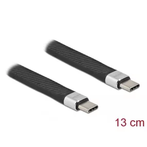   Delock USB 3.2 Gen 2 FPC lapos csík kábel USB Type-C  - USB Type-C  13 cm PD 5 A E-Marker (DL-86939)