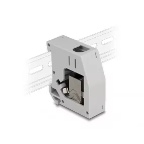   Delock DIN sín adapter Keystone modullal RJ45 anya - RJ45 anya Cat.6A (DL-86959)