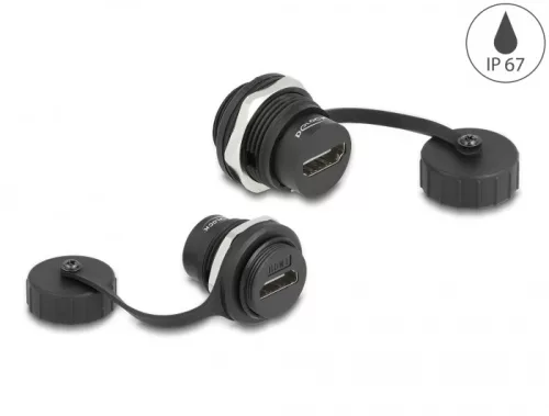 Delock HDMI-A beépített csatlakozó védő fedéllel IP67 por- és vízvédelem (DL-86963)