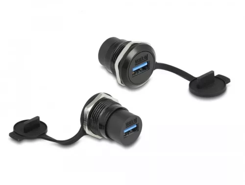 Delock USB 3.2 Gen 1 A-típusú beépített csatlakozó porvédelmet biztosító fedéllel (DL-86966)