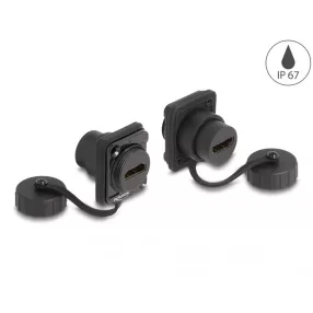   Delock D-típusú Modul HDMI-A anya   HDMI-A anya védő fedéllel IP67 por- és vízvédelem (DL-86972)
