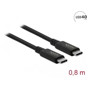 Delock USB4  40 Gbps koax Kábel 0,8 m (DL-86979)