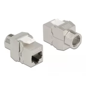   Delock Eszközmentes, borított Keystone modul RJ45 anya - LSA Cat.6A (DL-87032)