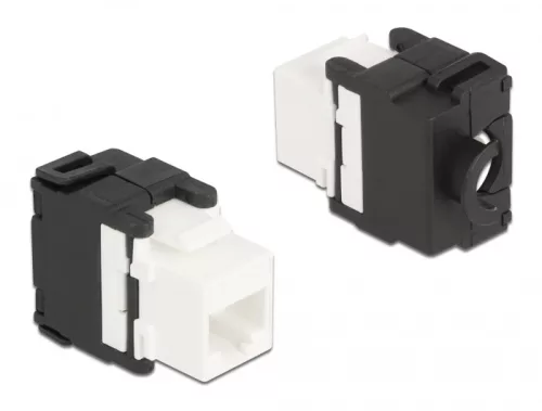 Delock Eszközmentes, 180 -os Keystone modul RJ45 anya - LSA Cat.6A (DL-87034)