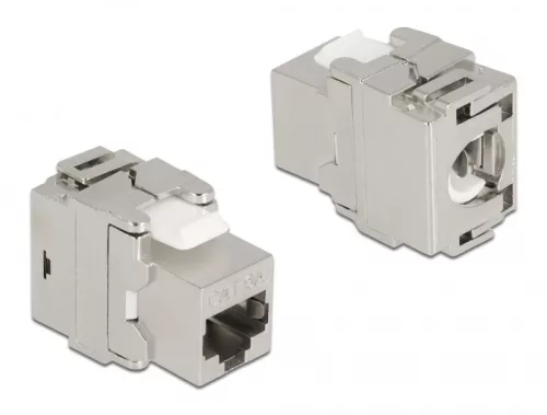 Delock Eszközmentes, 180 -os, fém Keystone modul RJ45 anya - LSA Cat.6A (DL-87036)