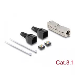   Delock RJ45 csatoló LSA-LSA húzásmentesítővel, Cat.8.1 szerszámmentes (DL-87096)