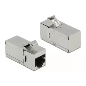   Delock Keystone modul, RJ45-aljzat - RJ45-aljzat, Cat.6A, 90 fokos szögű (DL-87142)