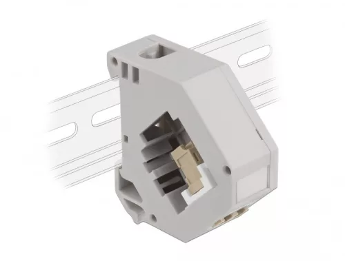 Delock Lila DIN sín adapter Keystone LC Duplex bézs (DL-87193)