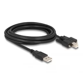   Delock Kábel USB 2.0 A-Típusú dugó - B-Típusú dugó csavarokkal ellátott 3 m (DL-87215)