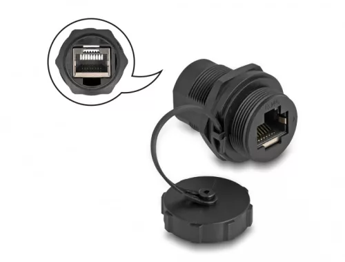 Delock RJ45 Cat.6A toldó lezáró kupakkal IP67 por- és vízhatlan (DL-87246)