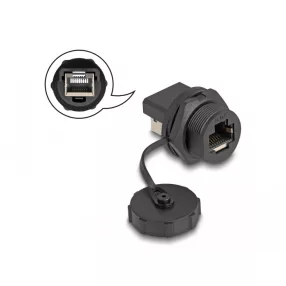   Delock RJ45 Cat.6A toldó védő kupakkal beépített installáláshoz IP67 por- és vízhatlan (DL-87251)