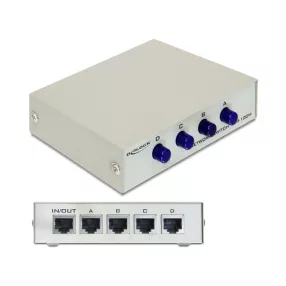  Delock Manuális, kétirányú RJ45-kapcsoló 10/100 Mbps 4 porttal (DL-87588)