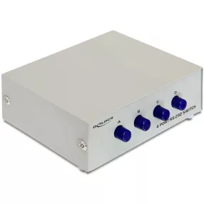 Delock soros kapcsoló RS-232 4-portos, kézi (DL-87589)