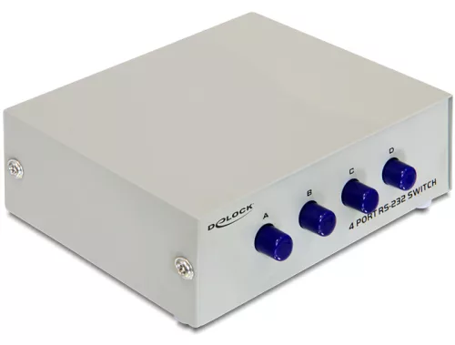 Delock soros kapcsoló RS-232 4-portos, kézi (DL-87589)