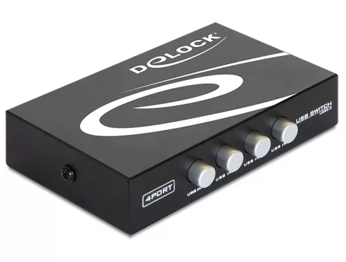 Delock 4 portos manuális USB 2.0 kapcsoló (DL-87634)