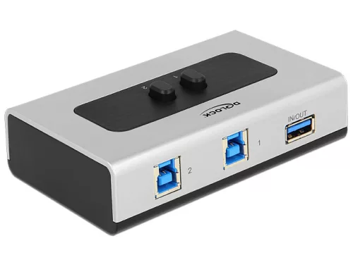 Delock 2 portos manuális, kétirányú USB 3.0-kapcsoló (DL-87667)