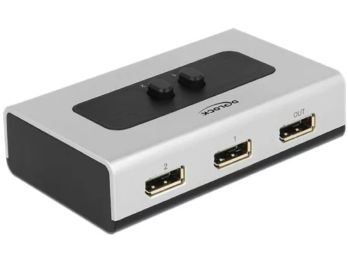Delock 2 portos manuális, Displayport 1.1-kapcsoló (DL-87668)