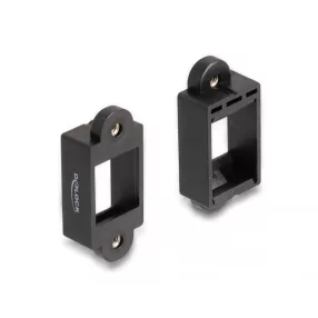   Delock Keystone tartó fekete csavaros csatlakozással szereléshez (DL-87684)