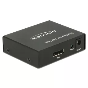   Delock Displayport 1.2-es elosztó 1 x Displayport-bemenet > 2 x Displayport-kimenet 4K (DL-87691)