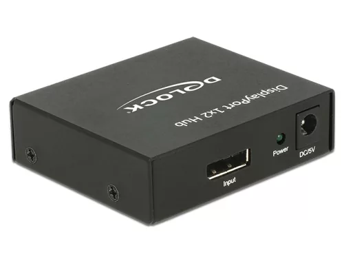 Delock Displayport 1.2-es elosztó 1 x Displayport-bemenet > 2 x Displayport-kimenet 4K (DL-87691)