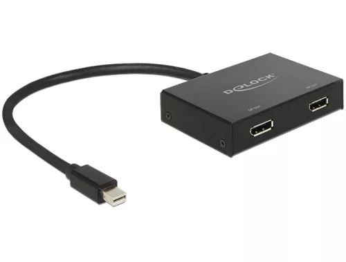 Delock Displayport 1.2 elosztó 1 x mini Displayport in > 2 x Displayport out 4K (DL-87695)