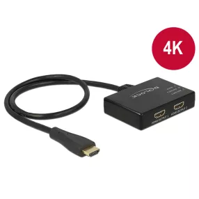   Delock HDMI UHD-es elosztó 1 x HDMI-bemenet > 2 x HDMI-kimenet 4K (DL-87700)