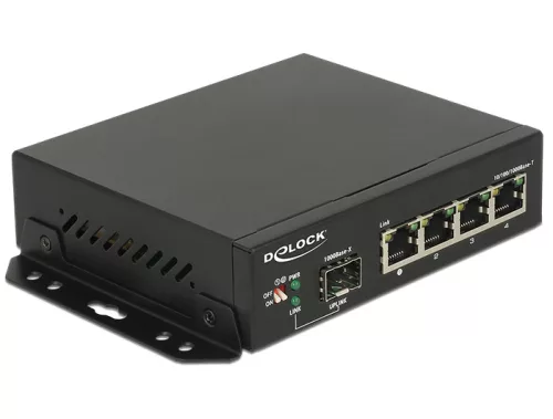 Delock Gigabit Ethernet-kapcsoló, 4 port + 1 SFP (DL-87704)
