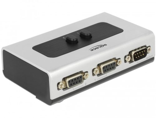 Delock RS-232 / RS-422 / RS-485 soros kapcsoló, 2 port, manuális