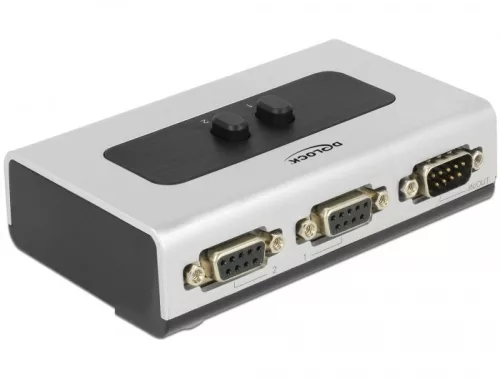Delock RS-232 / RS-422 / RS-485 soros kapcsoló, 2 port, manuális (DL-87729)