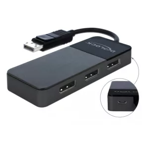   Delock DisplayPort 1.4-es elosztó 1 x DisplayPort-bemenet > 3 x DisplayPort-kimenet (DL-87737)