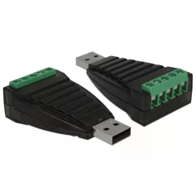   Delock Átalakító USB A-típusú   Soros RS-422/485 időszaki blokkoló túlfeszültségi védelemmel, 600 W (DL-87738)