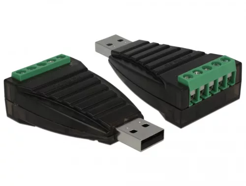 Delock Átalakító USB A-típusú   Soros RS-422/485 időszaki blokkoló túlfeszültségi védelemmel, 600 W (DL-87738)