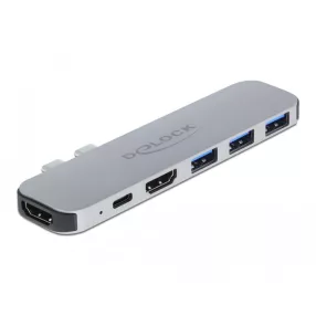   Delock Dokkoló Állomás MacBook-hoz kettős HDMI 4K / PD / Hub (DL-87753)