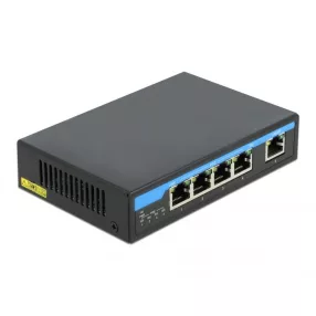   Delock Gigabit Ethernet-kapcsoló, 4 port PoE + 1 RJ45 (DL-87764)