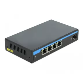   Delock Gigabit Ethernet-kapcsoló, 4 port PoE + 1 SFP (DL-87765)